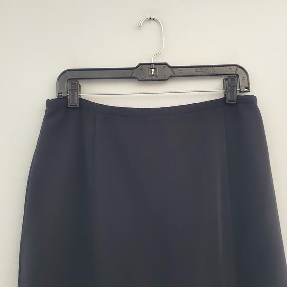 Norton McNaughton Lined Black Pencil Skirt 10 - Picture 3 of 6